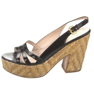 Prada Platform Slingback Sandals